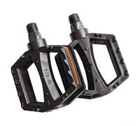 Pedales de bicicleta para niños con rodamiento lubricado sellado y tacos antideslizantes para rosca de 12 mm y 14 mm, compatible con bicicleta de niños, par de color negro (14 mm)
