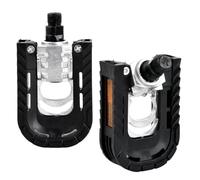 Pedales de Bicicleta, Pedal MTB de 9/16 Pulgadas Plegables de Aleación de Aluminio con Reflectores Pedal de Bicicleta Antideslizante, Pedales Plegables para Bici Carreras,Bici Montaña, Bici Eléctrica