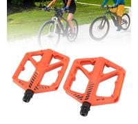 Pedales de bicicleta pedales planos naranjas para bicicleta de carretera pedales antideslizantes para bicicletas de montaña pedales planos de 9/16 pulgadas para MTB para all mountain enduro descenso y