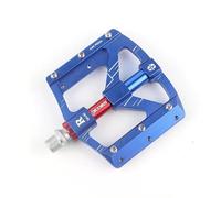 Pedales de Bicicleta, Platform Bike Pedals 3 Sealed Bearings Aluminum Alloy Multicolor Size 4.7x4x3.1in Pair(Blue)