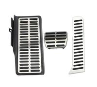 Pedales De Coche Para VW Para Jetta Para MK6 2012-2017 Pedales Acero Inoxidable Volante Izquierda Incluye Almohadillas Gasolina Reposapiés Cubierta(AT with Rest)