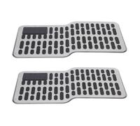 Pedales De Coche Pedal Coche Acero Inoxidable Almohadilla Principal Pie Conductor Resistente Desgaste Freno Metálica Antideslizante Accesorios Interiores(2pcs)