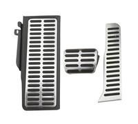 Pedales de Freno Pedales LHD Acero Inoxidable Cubierta Pedal Reposapiés Freno Gas Para VW Para Passat B6 B7 R36 Para Line Para Skoda Para Superb(AT with rest)