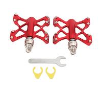 Pedales de liberación rápida para bicicleta Pedales de rodamiento de bicicleta de aleación de aluminio LP Ligeros y duraderos para bicicletas plegables de montaña de carretera 1 (Red (boxed))