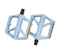 Pedales de nailon para bicicleta de carretera: rodamientos de sello de plataforma plana ancha y diseño antideslizante para bicicletas de montaña, pedales de ciclismo planos anchos, pesos ligeros