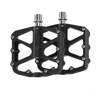 Pedales de plataforma de bicicleta de aleación de aluminio, par de 123 x 110 mm con 3 rodamientos, 16 pines antideslizantes y diseño ancho ampliado para MTB, ciclismo de carretera