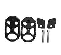 Pedales de Reposapiés Delanteros para Motocicleta, CNC Aluminio y Acero Inoxidable, Antideslizantes, 1 Par - Ajustables 360°, Repuesto Compatible para R18 2020-2022 + (negro)