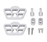 Pedales delanteros anchos para motocicleta, reposapiés ajustables, CNC de aluminio anodizado para R18 2020 2022, accesorios para motocicleta (Plata)