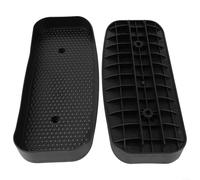 Pedales elípticos antideslizantes compatibles con marco cuadrado de 30 x 30 cm, estribo de plástico ABS para máquinas paso a paso, distancia de agujero de 180 mm, par negro