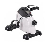 Pedales Estaticos Personas Mayores,Mini Bicicleta Estática con Pantalla LCD,Bicicleta de Ejercicio para Brazos y Piernas,Color Blanco y Negro