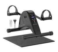 Pedales Estaticos Personas Mayores,Pedaleador Electrico, 6 Niveles de Velocidad, Control Remoto con Motor Silencioso para Pierna Entrenamiento (Negro1（12 Velocidad）)