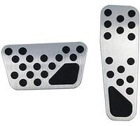 Pedales Freno 2X Pedales Coche Accesorios Freno Acero Inoxidable Almohadillas Cubierta Pedal Antideslizantes Piezas automotrices para Chrysler 300 300C 2009~2016 Cubierta Pedal(Silver)