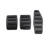 Pedales Freno Cubierta de pedal de coche de fibra de carbono negra para Suzuki para Jimny JB74 JB64 2019 2020 2021 2022 Pastillas de pedal de freno de gas Funda Pedal Freno(MT)