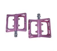 Pedales ligeros MTB de aleación de aluminio con plataforma ancha | Aluminio mecanizado CNC, 3 rodamientos sellados, pasadores antideslizantes, plataforma de 9 x 9 cm, rotación suave