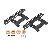 Pedales metálicos deslizantes con combinador para accesorios de camión RC Axial SCX10II 90046 90047 90075 (Negra)