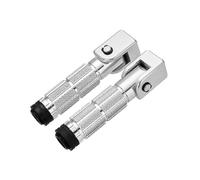 Pedales Motocicleta Universal 1 Par Estriberas Plegables Antideslizantes Motocicleta Pedal Reposapiés Delantero Y Trasero(Silver)