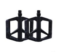Pedales MTB Antideslizantes con Clavos Doble Cara Seguros | Material nylon ligero, eje para acero boro, tamaño 11.2cm, negro/verde/azul/morado, par completo