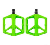 Pedales MTB con Reflectores Doble Cara Seguridad Noche | Nylon ligero, cojinete DU auto-lubricante, tiras reflectantes dobles, plataforma ancha, uso diario