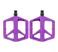 Pedales MTB con Reflectores Doble Cara Seguridad Noche | Nylon ligero, cojinete DU auto-lubricante, tiras reflectantes dobles, plataforma ancha, uso diario