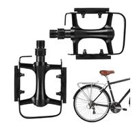 Pedales MTB - Juego de 2 Pedales Planos con Cuñas 9/16 Pulgadas | Placas antideslizantes ligeras para BM, Bicicletas de Carretera y DE-City plegables, Accesorios de Ciclismo Sendero y Ciudad