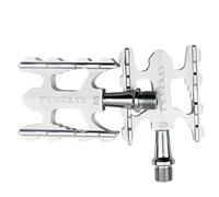 Pedales MTB Pedal de Bicicleta Plegable con cojinete Sellado aleación Aluminio, Antideslizante, for MTB, Carretera, BMX, Universal(Silver)
