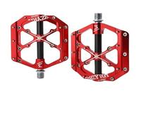 Pedales MTB Pedales de Bicicleta montaña Aluminio, Pedales Plataforma for Carretera, Accesorios Ciclismo(X12-red Black)