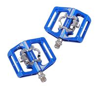 Pedales MTB Pedales for reposapiés de Bicicleta MTB Mixtos Clip Reposapiés montaña Aluminio(M215 Blue)