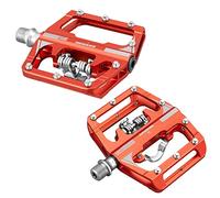 Pedales MTB Pedales MTB for Clip de Bicicleta Pedales automáticos Plataforma de la Plataforma de montaña Bike Mixed Footrest Doble Funcion Meder Pedales Bicicleta MontañA(Orange)