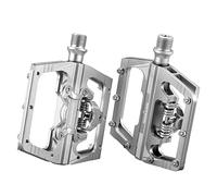 Pedales MTB Pedales MTB for Clip de Bicicleta Pedales automáticos Plataforma de la Plataforma de montaña Bike Mixed Footrest Doble Funcion Meder Pedales Bicicleta MontañA(Silver)