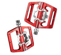 Pedales MTB Pedales MTB for Clip de Bicicleta Pedales automáticos Plataforma de la Plataforma de montaña Bike Mixed Footrest Doble Funcion Meder Pedales Bicicleta MontañA(Red)