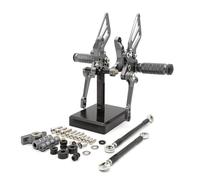Pedales para 1098 1098s 1198 848 para EVO Juego De Estriberas Traseras Ajustables para Motocicleta Accesorios para Pedales Traseros Reposapiés Estriberas(1)