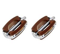 Pedales Para Bicicleta Clasica Retro Vintage Bloque de Goma Color Marron 3445
