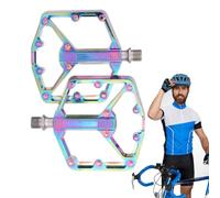 Pedales para Bicicleta - Pieza de Repuesto con Rodamientos DU Ligeros y Flat | Pedal Largo para Bicicleta de Montaña y Carretera | para Ciclismo Senderismo Entrenamiento Hombre Mujer