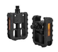 Pedales para Bicicleta Plegables con Tiras Reflectantes Antideslizantes 9/16" Pedales Universales para City Bike MTB Trekking