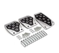 Pedales para Coche,Cubierta Protectora de Pedal Universal 3 PC/Pedal de coches cover set cojines del pie aluminio agarre goma antideslizante Azul Amarillo Negro Rojo(Black)