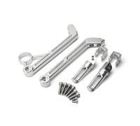 Pedales Para R9T Para RNINET Para PURE Para R NineT Para RACER Para R NINE T Para Motocicleta SCRAMBLER Reposapiés Pedal Soporte Kit(PLATA)