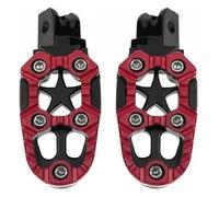 pedales Para Suzuki Para 8Mm Todoterreno Con Orificio Reposapiés Metal Motocicleta Juego 2Estriberas(Red)