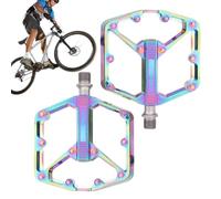 Pedales Planos para Bicicleta,Repuesto Ligeros con Rodamientos DU,Pedal Ancho para Bicicleta De Montaña Y Carretera - para Ciclismo Senderismo Ejercicio Entrenador Mujeres Hombres