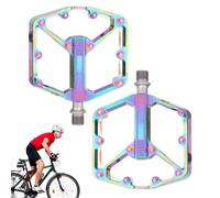 Pedales Planos para Bicicleta | Repuesto Plano Antideslizante,Pedales de Montaña de Viaje | para Ciclismo Senderismo Ejercicio Entrenador Mujeres Hombres
