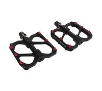 Pedales Profesionales de Bicicleta de Carretera Pedales de Bicicleta de montaña Pedales de Plataforma Plana Ligera de aleación de Aluminio para Ciclismo con Llave Hexagonal 2pcs (Negro)