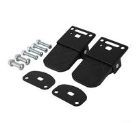 Pedales reposapiés de motocicleta, estribos plegables para pasajeros traseros para ATV y motocicleta, hierro y nailon, 138 x 76 x 35 mm, color negro (2 piezas)