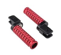 Pedales soporte CNC Ajuste para Daytona 660 2024-2025 Knight estriberas delanteras Street Triple 675R 675RX 2008-2016 giratorias conductor Reposapies Trasero(B-Red)