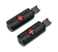 Pedales soporte CNC Reposapiés delanteros motocicleta para Honda Shadow VT750 Aero VTX1300/1800 VT1300 Steed, estriberas Reposapies Trasero(Black-D)