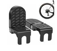 Pedales traseros de ciclismo, reposapiés de bicicleta, clavijas de motocicleta, construcción de aluminio a presión, antideslizante, uso de pasajeros, 11,6 x 4,5 x 2,2 cm, negro, 1 par