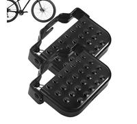 Pedales Traseros Plegables, Pedal Trasero de Ciclismo - Placas de Pie de Pedal de Rueda Trasera Plegable Antideslizante - 1 Par de Pedales de Reposapiés Gruesos Totalmente metálicos