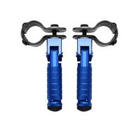 Pedales universales de 8 mm para Motocicletas, ciclomotores, Karts y Scooters Estriberas Pasajero(Blue)