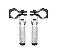 Pedales universales de 8 mm para Motocicletas, ciclomotores, Karts y Scooters Estriberas Pasajero(White)