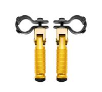 Pedales universales de 8 mm para Motocicletas, ciclomotores, Karts y Scooters Estriberas Pasajero(Yellow)