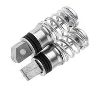 Pedalesn Motocicleta Pedales Clavijas Traseras Para Pasajero Motocicleta Pedales Reposapiés Resorte Trasero Aluminio Accesorios Motocicleta 113x31mm Reposapiés(Silver)