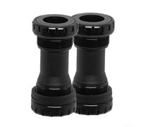 Pedalier Aluminio CNC 1.37x24T para MTB Ruta | Rosca estándar 1.37x24T, eje hueco ligero, compatible 68-73mm, aluminio CNC, negro(2pcs)
